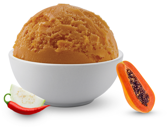 Guava Papaya Chilli Sorbet